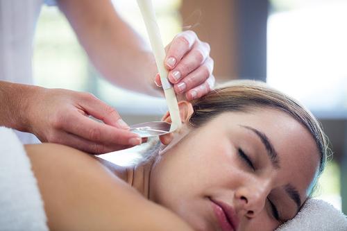 hopi ear candle treatment at our salon in Canary Wharf