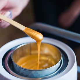 melting wax pot for waxing treatments