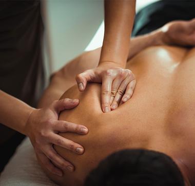 Shoulder deep tissue sports massage.