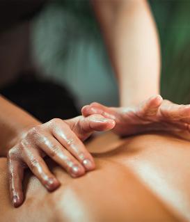 Deep tissue aromatherapy massage.